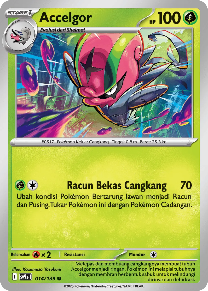 Accelgor 014 — Ikatan Takdir (Indonesian Pokémon TCG card)