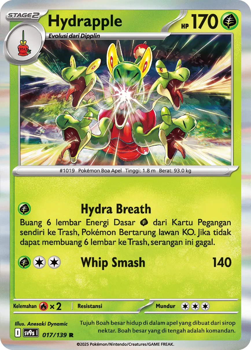 Hydrapple 017 — Ikatan Takdir (Indonesian Pokémon TCG card)