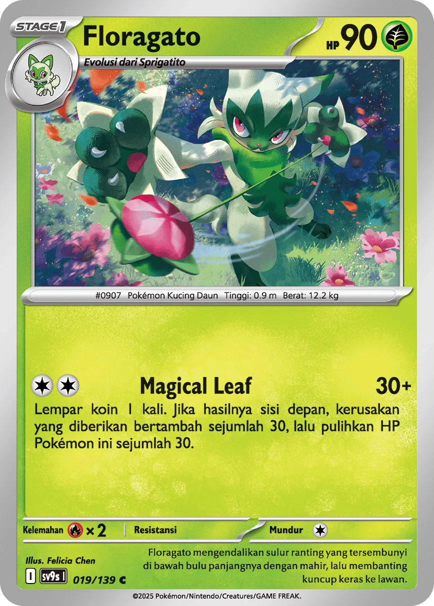 Floragato 019 — Ikatan Takdir (Indonesian Pokémon TCG card)