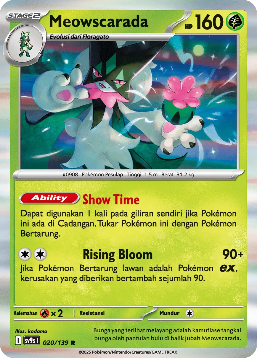 Meowscarada 020 — Ikatan Takdir (Indonesian Pokémon TCG card)