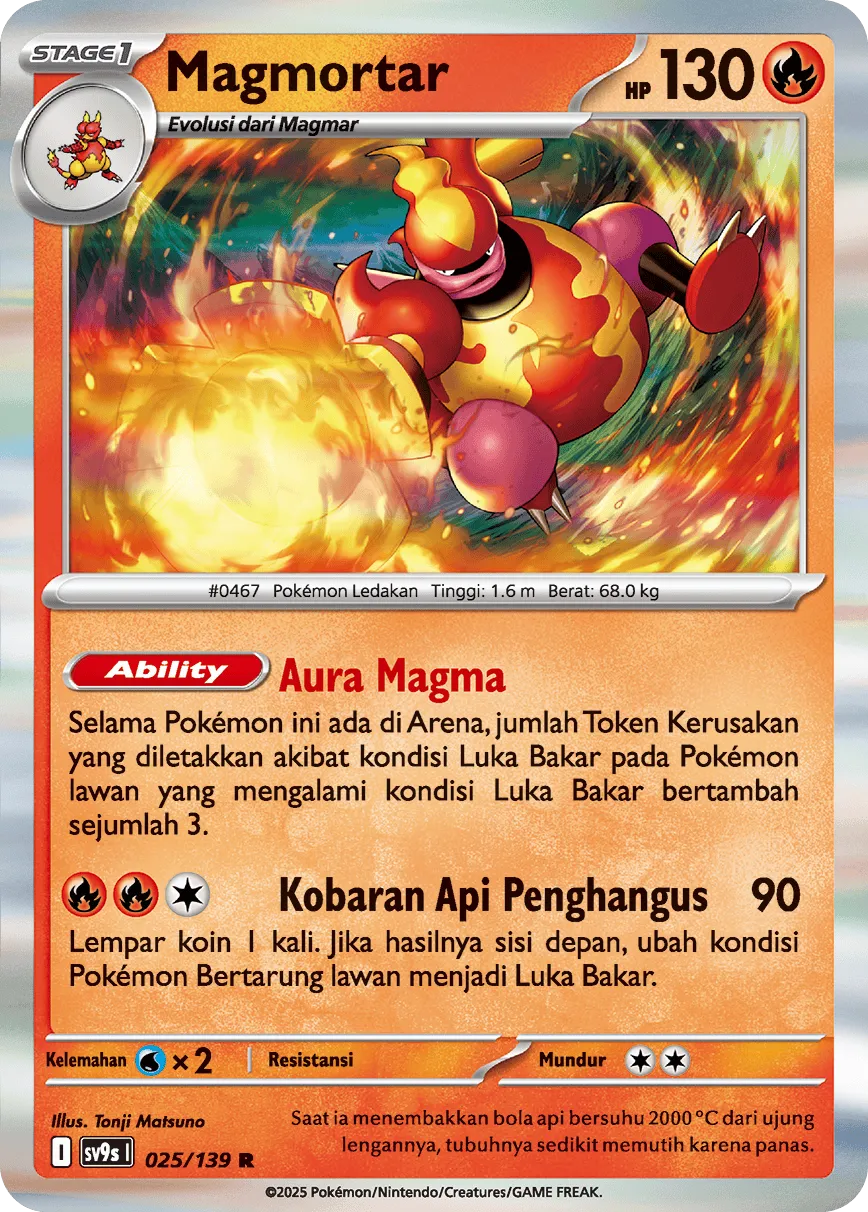 Magmortar 025 — Ikatan Takdir (Indonesian Pokémon TCG card)