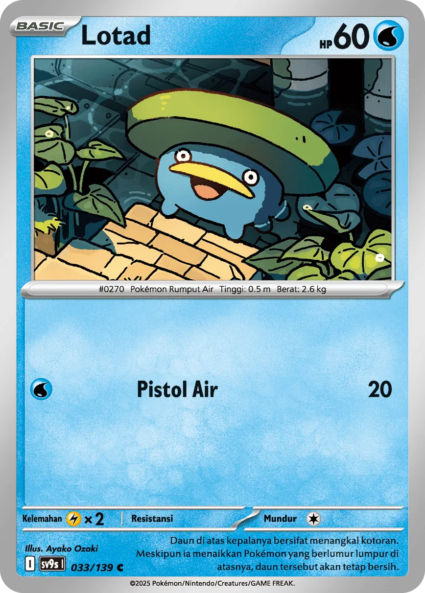 Lotad 033 — Ikatan Takdir (Indonesian Pokémon TCG card)