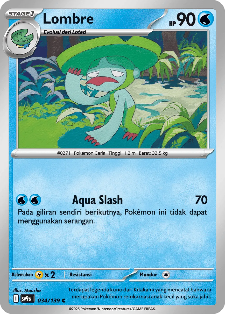 Lombre 034 — Ikatan Takdir (Indonesian Pokémon TCG card)