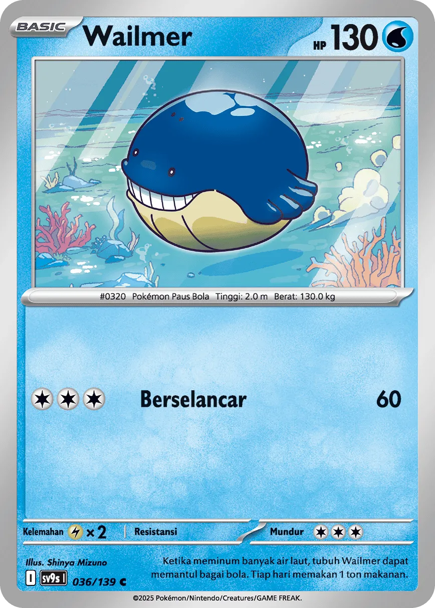 Wailmer 036 — Ikatan Takdir (Indonesian Pokémon TCG card)