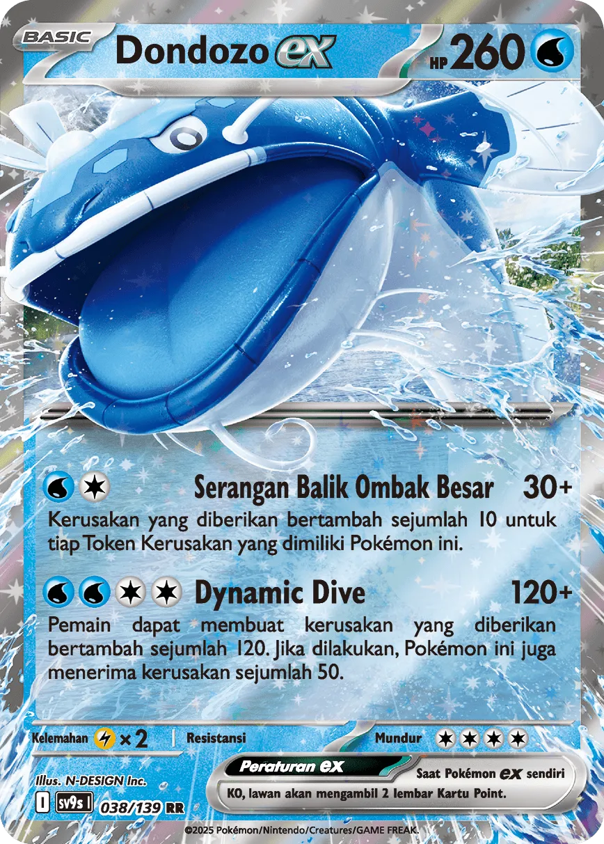Dondozo ex 038 — Ikatan Takdir (Indonesian Pokémon TCG card)