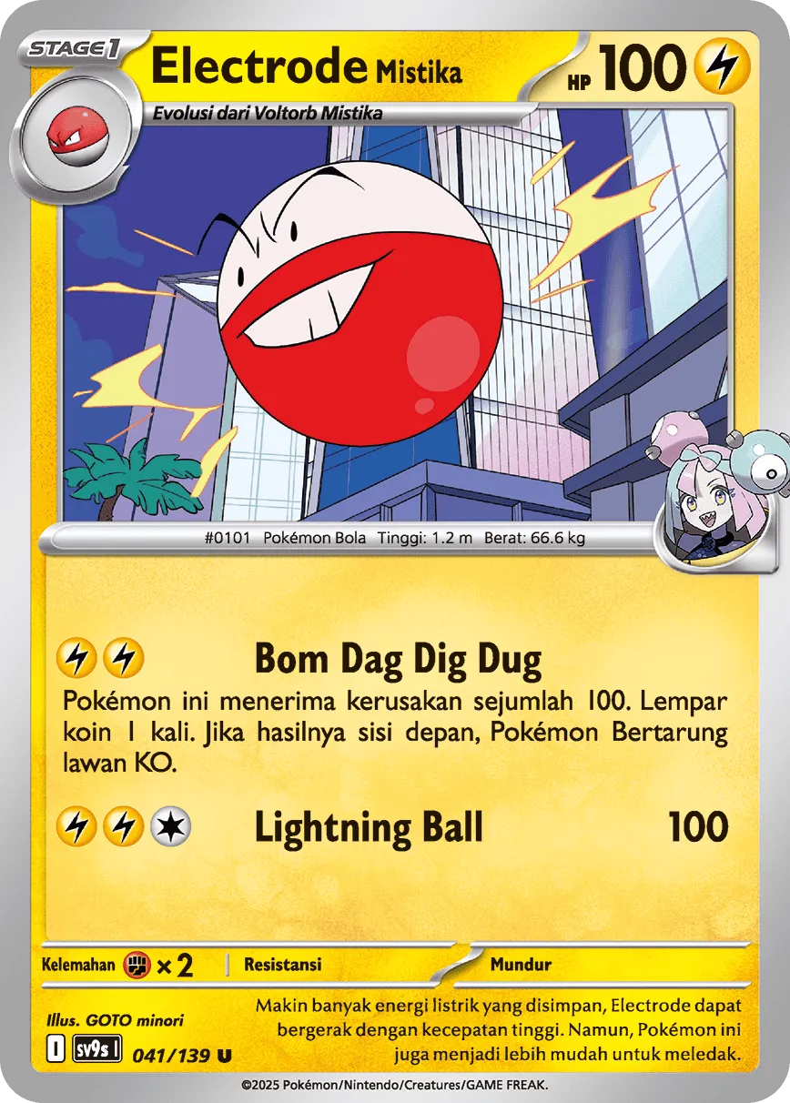 Iono's Electrode 041 — Ikatan Takdir (Indonesian Pokémon TCG card)