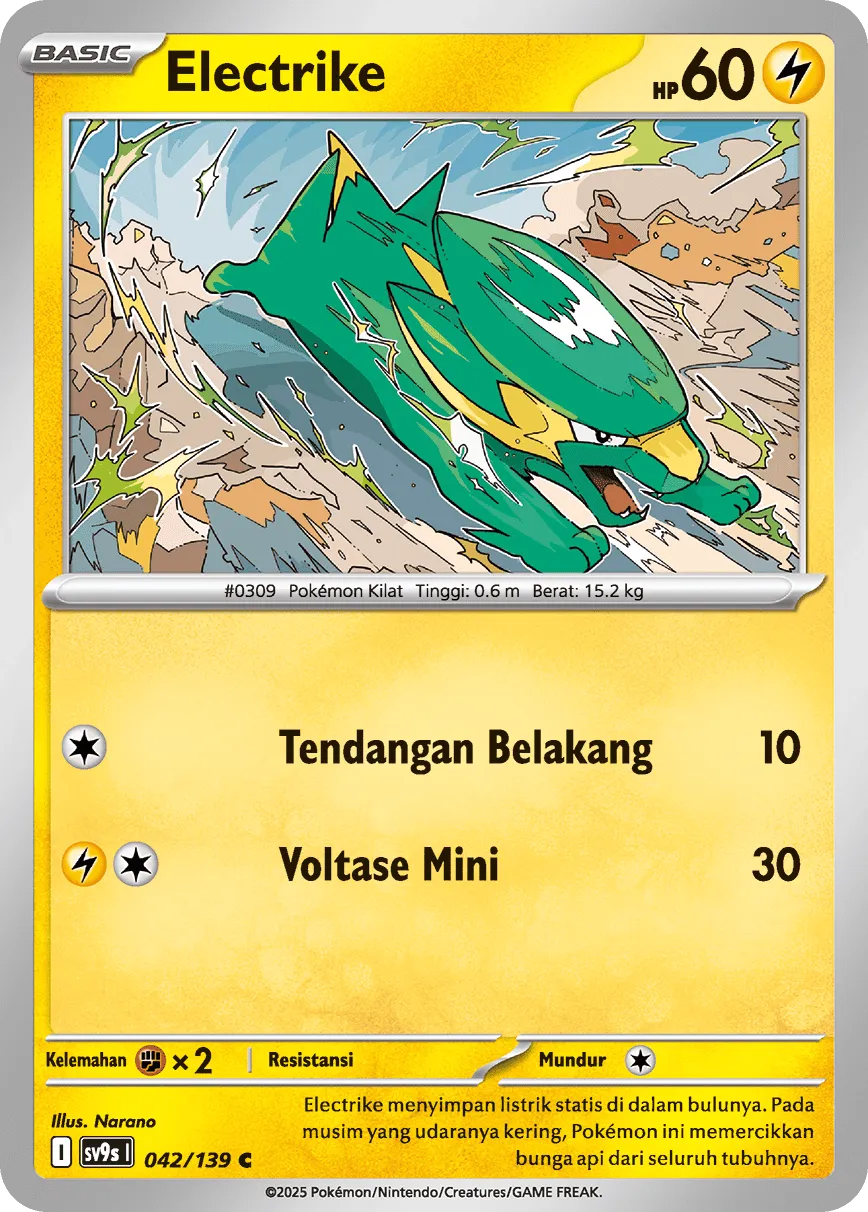 Electrike 042 — Ikatan Takdir (Indonesian Pokémon TCG card)