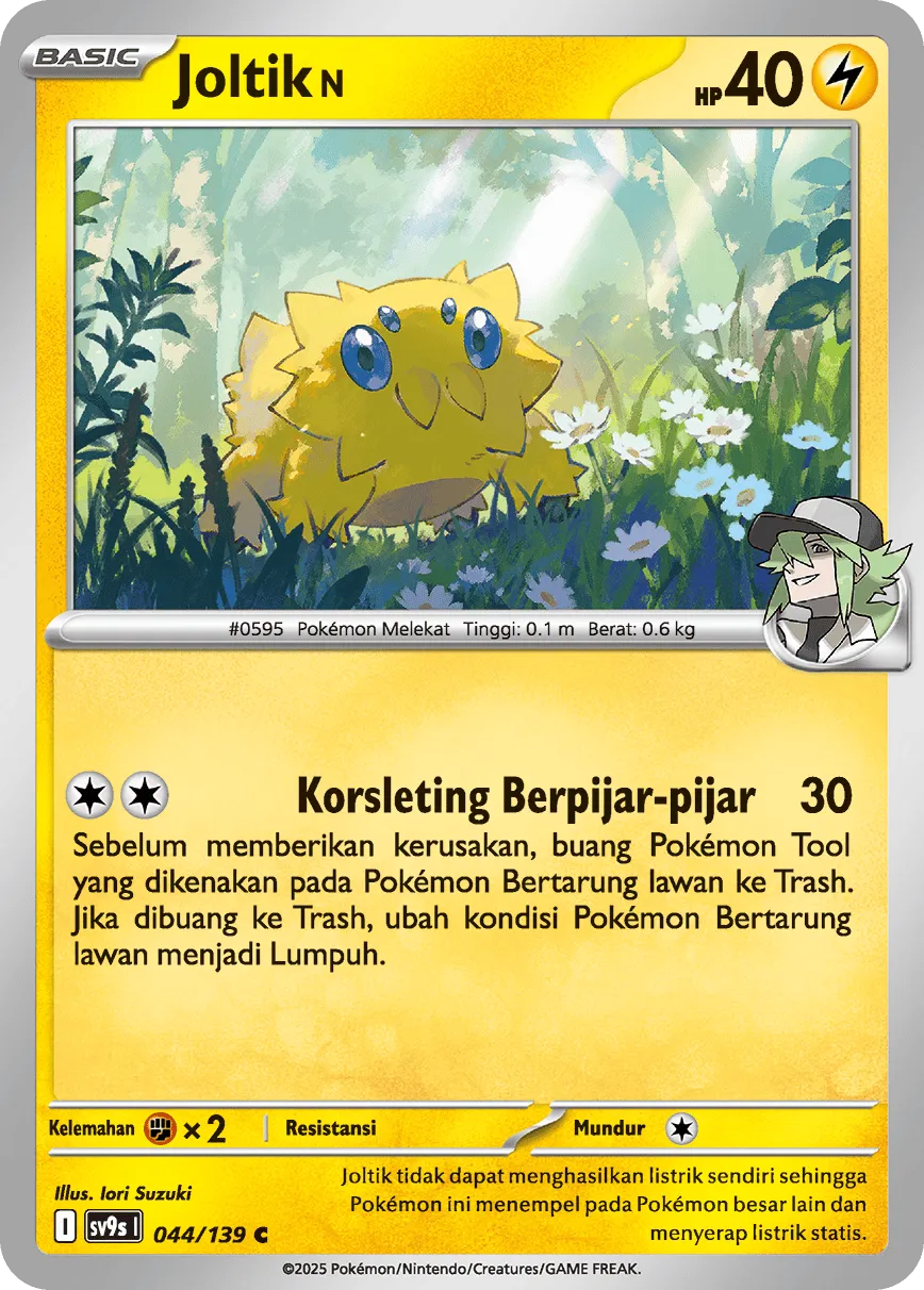 N's Joltik 044 — Ikatan Takdir (Indonesian Pokémon TCG card)