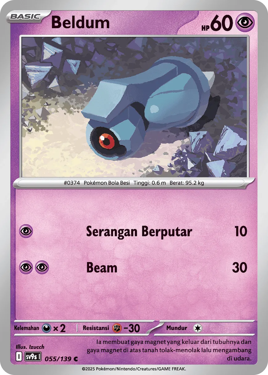 Beldum 055 — Ikatan Takdir (Indonesian Pokémon TCG card)
