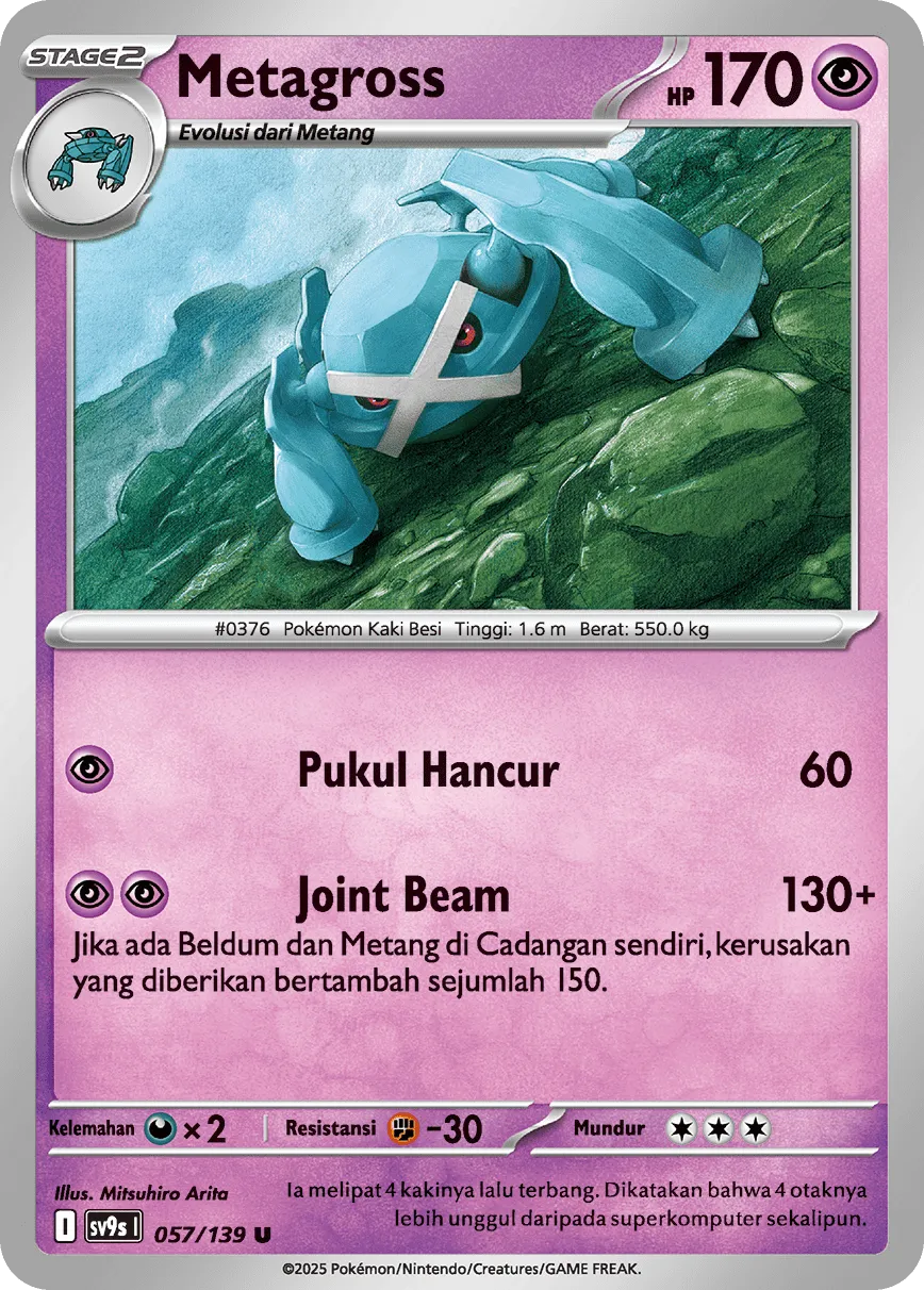 Metagross 057 — Ikatan Takdir (Indonesian Pokémon TCG card)