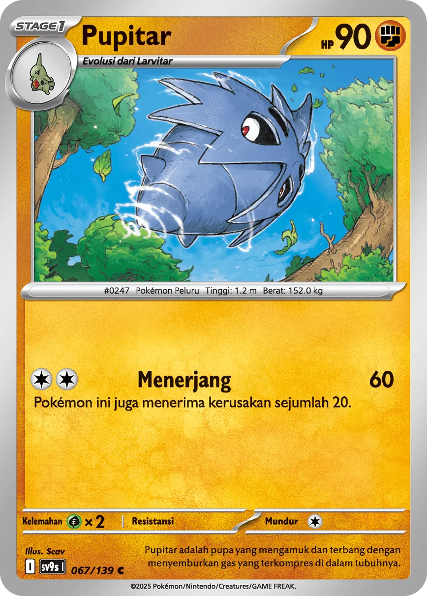 Pupitar 067 — Ikatan Takdir (Indonesian Pokémon TCG card)