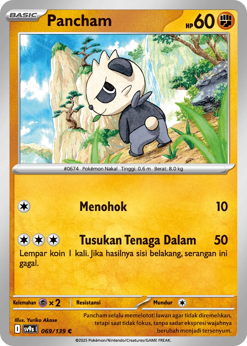 Pancham 069 — Ikatan Takdir (Indonesian Pokémon TCG card)