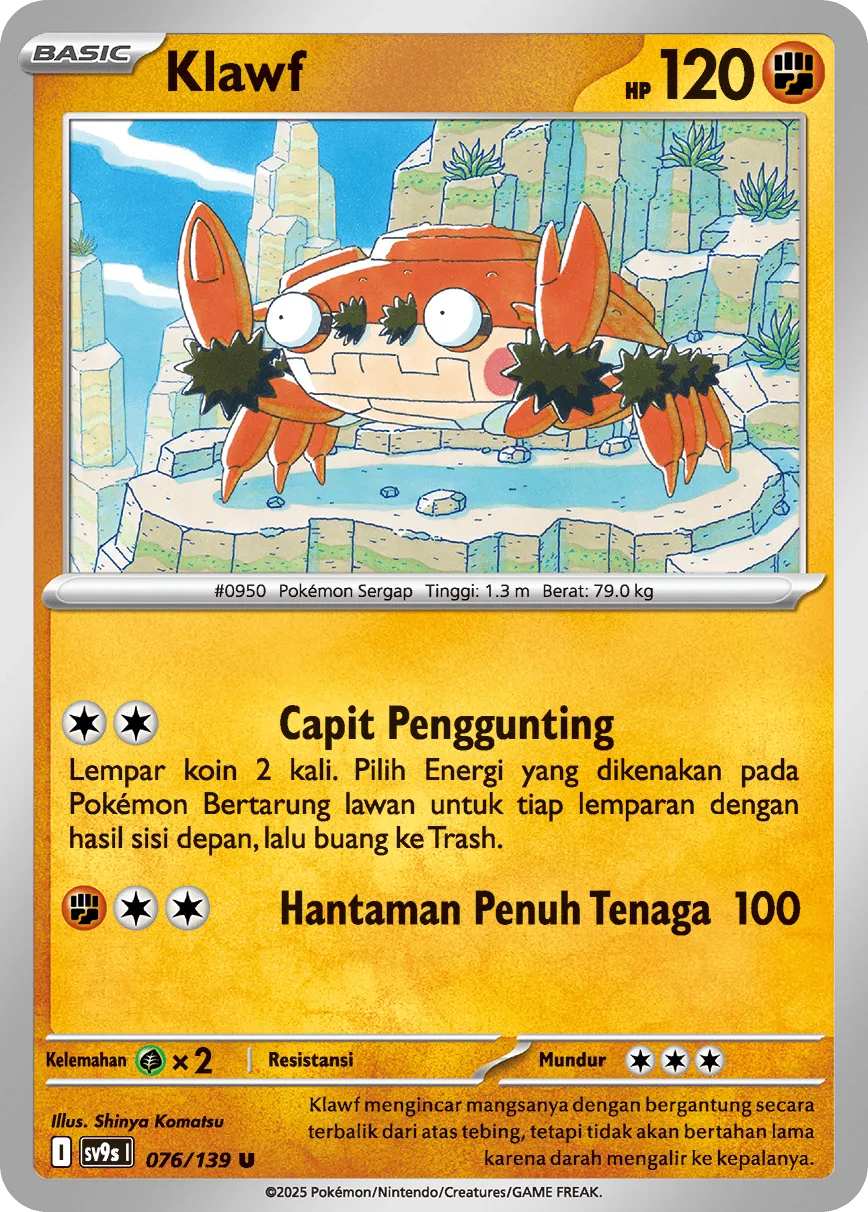 Klawf 076 — Ikatan Takdir (Indonesian Pokémon TCG card)