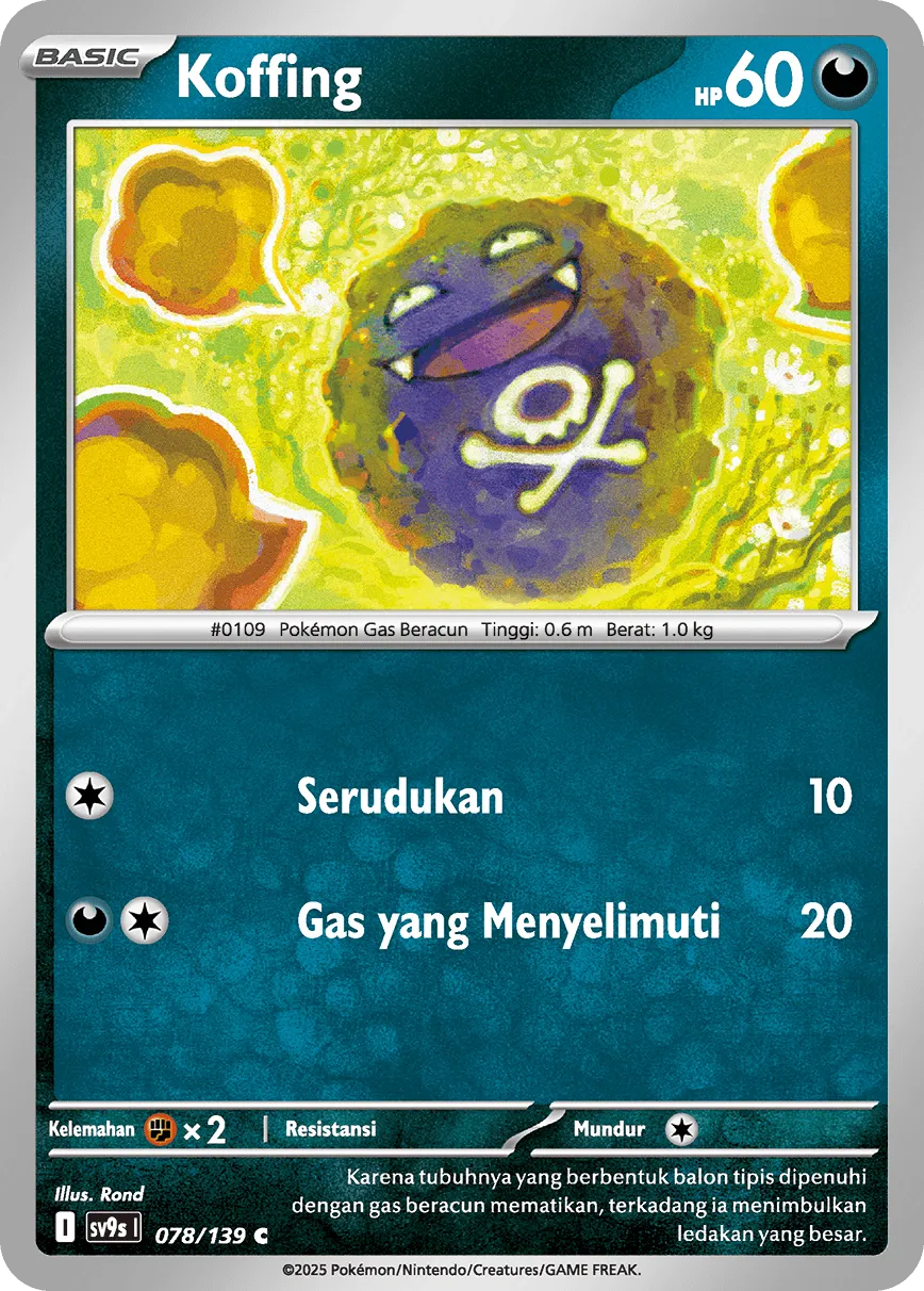 Koffing 078 — Ikatan Takdir (Indonesian Pokémon TCG card)