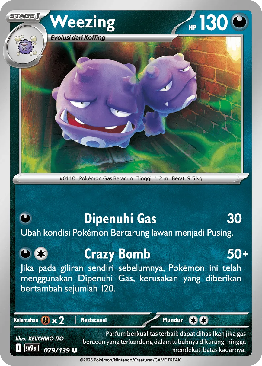 Weezing 079 — Ikatan Takdir (Indonesian Pokémon TCG card)