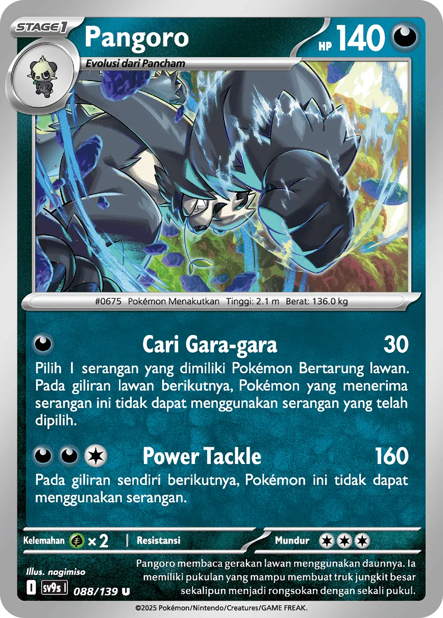 Pangoro 088 — Ikatan Takdir (Indonesian Pokémon TCG card)