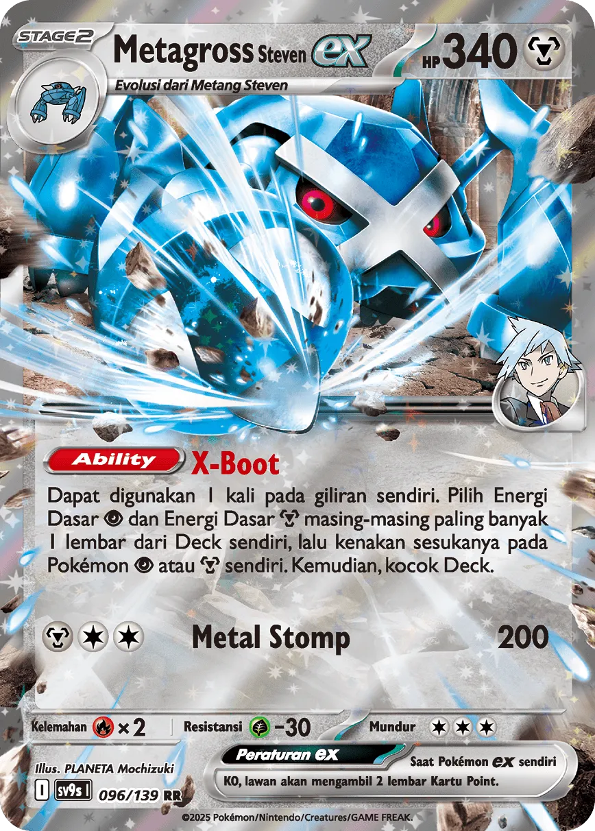 Steven's Metagross ex 096 — Ikatan Takdir (Indonesian Pokémon TCG card)