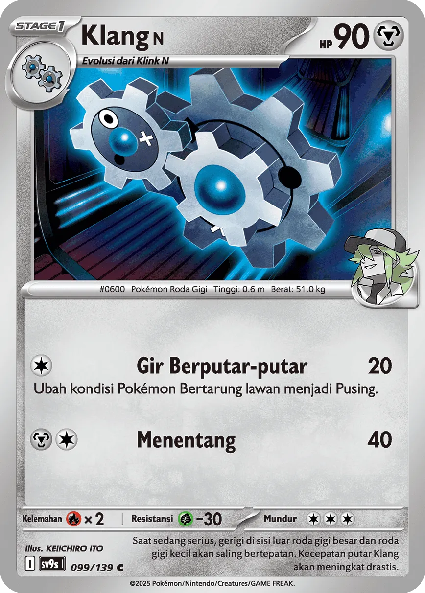 N's Klang 099 — Ikatan Takdir (Indonesian Pokémon TCG card)