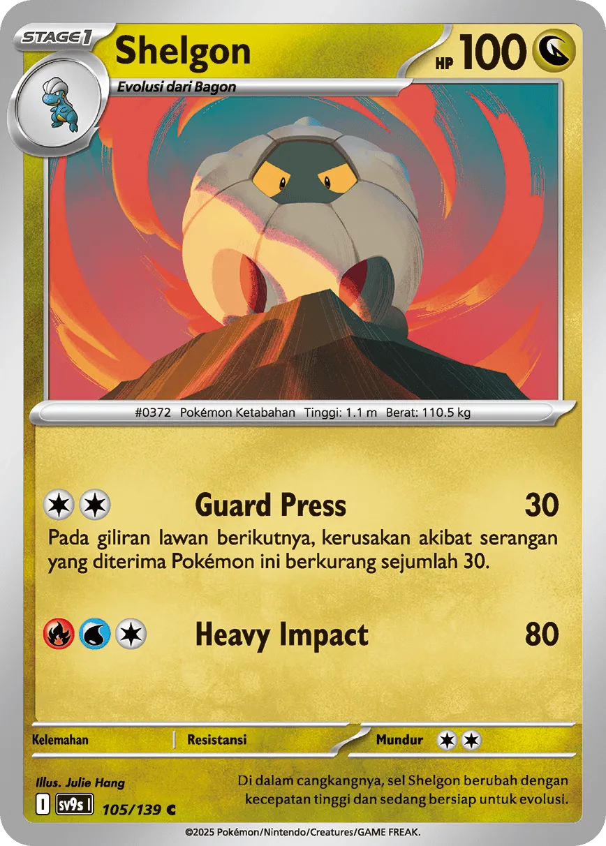 Shelgon 105 — Ikatan Takdir (Indonesian Pokémon TCG card)