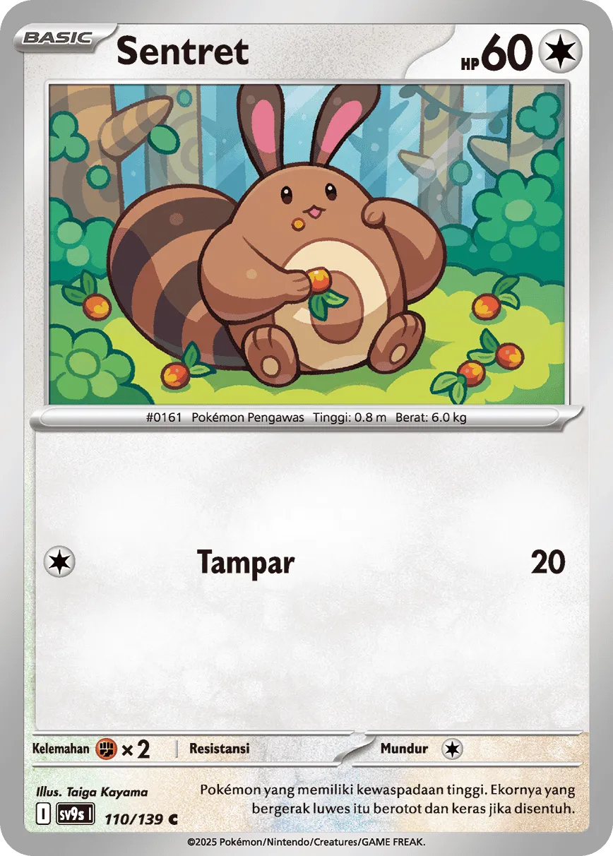 Sentret 110 — Ikatan Takdir (Indonesian Pokémon TCG card)