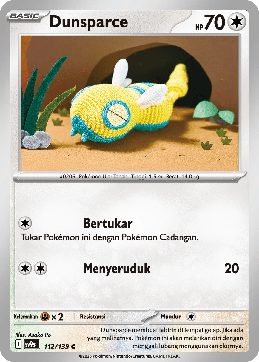 Dunsparce 112 — Ikatan Takdir (Indonesian Pokémon TCG card)