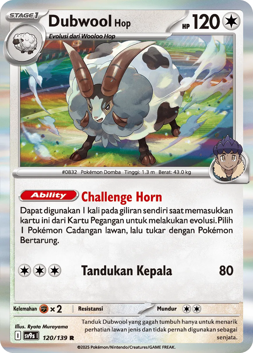 Hop's Dubwool 120 — Ikatan Takdir (Indonesian Pokémon TCG card)