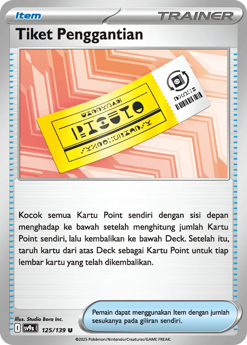 Redeemable Ticket 125 — Ikatan Takdir (Indonesian Pokémon TCG card)