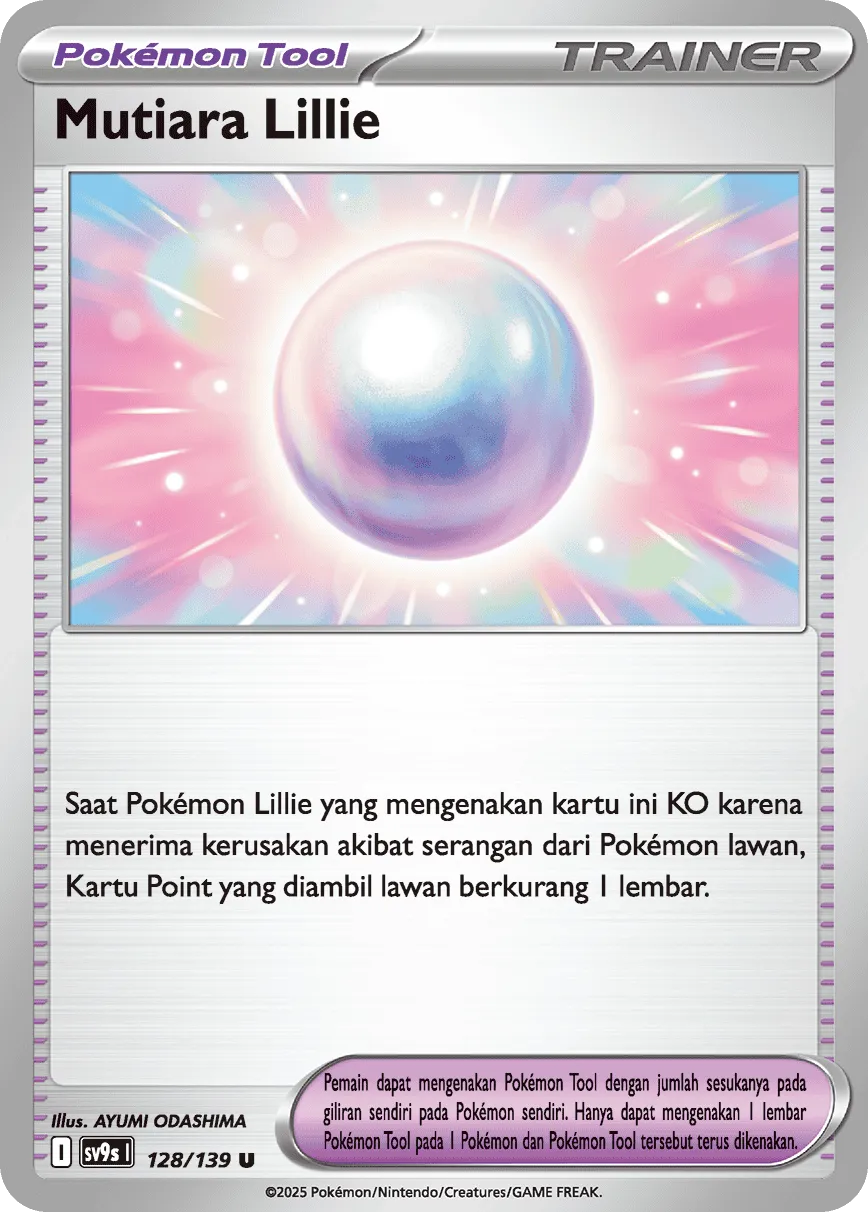 Lillie's Pearl 128 — Ikatan Takdir (Indonesian Pokémon TCG card)