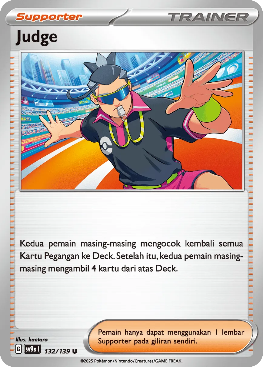 Judge 132 — Ikatan Takdir (Indonesian Pokémon TCG card)