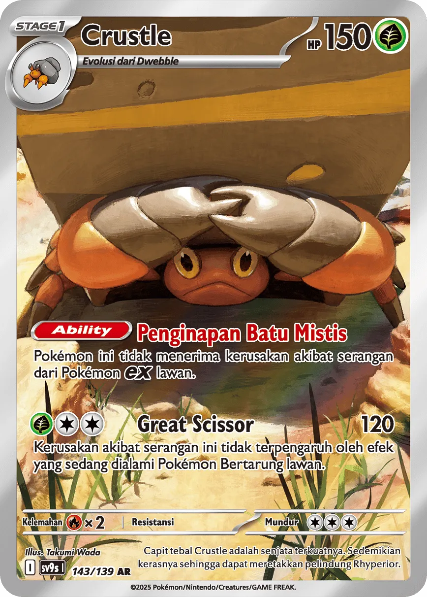 Crustle 143 — Ikatan Takdir (Indonesian Pokémon TCG card)