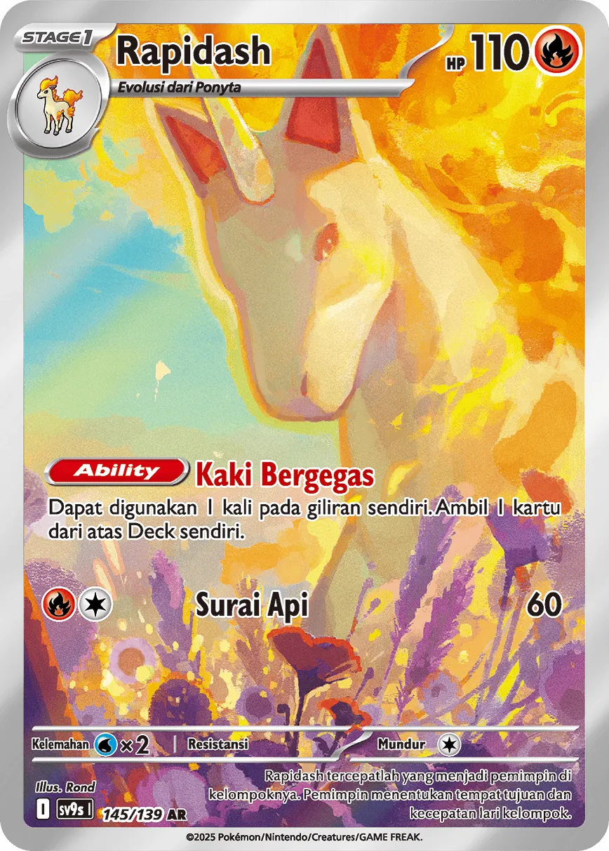 Rapidash 145 — Ikatan Takdir (Indonesian Pokémon TCG card)