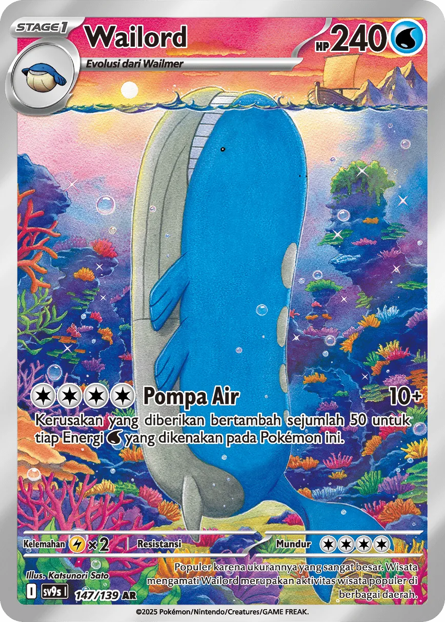 Wailord 147 — Ikatan Takdir (Indonesian Pokémon TCG card)