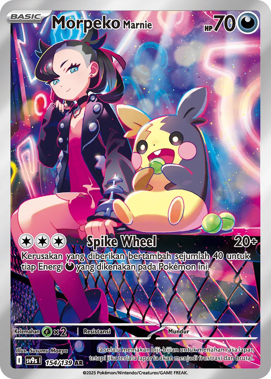 Marnie's Morpeko 154 — Ikatan Takdir (Indonesian Pokémon TCG card)