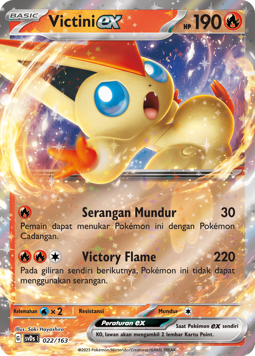 Victini ex 022 — Deck Ringkas ex (Indonesian Pokémon TCG card)