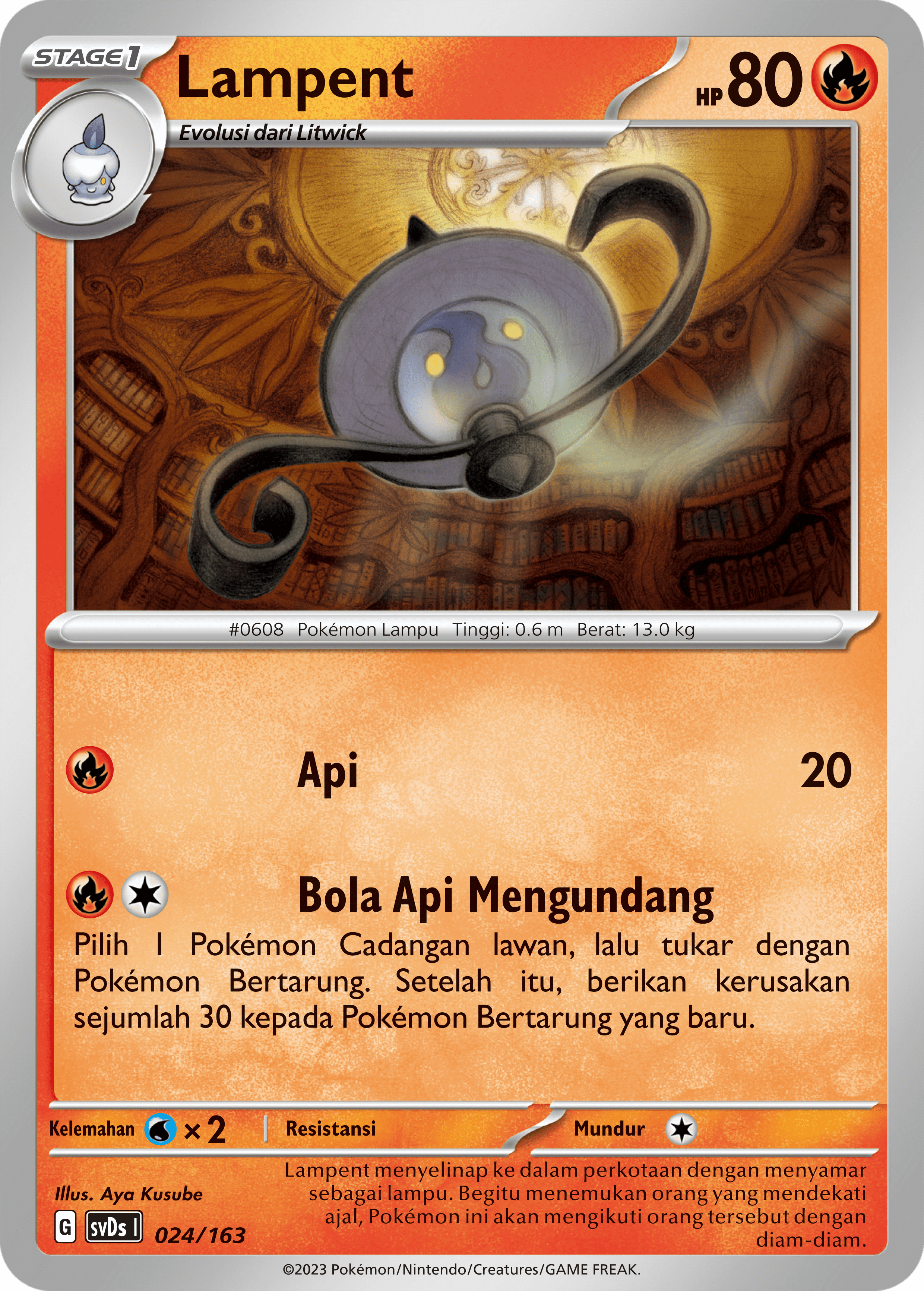 Lampent 024 — Deck Ringkas ex (Indonesian Pokémon TCG card)