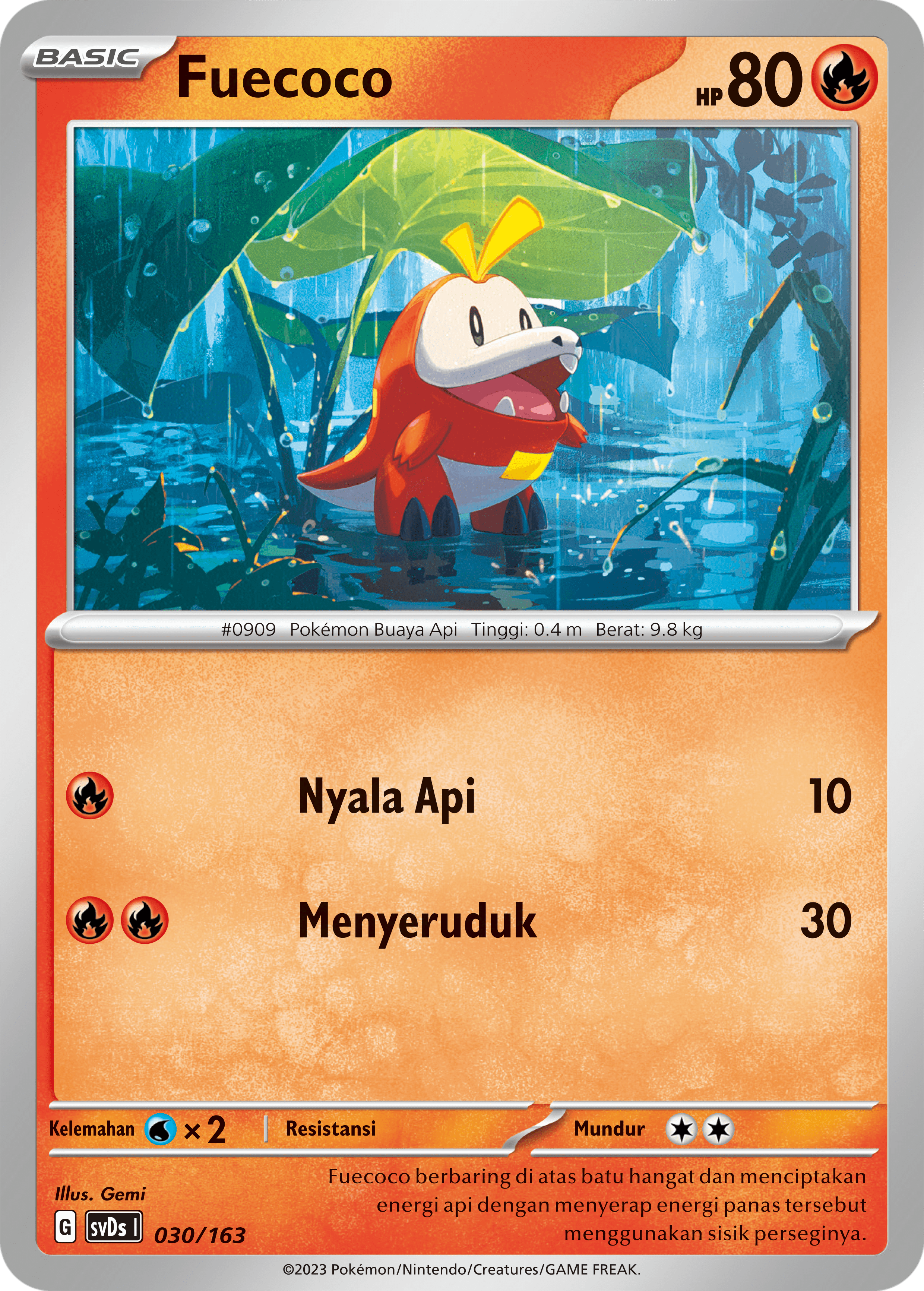 Fuecoco 030 — Deck Ringkas ex (Indonesian Pokémon TCG card)