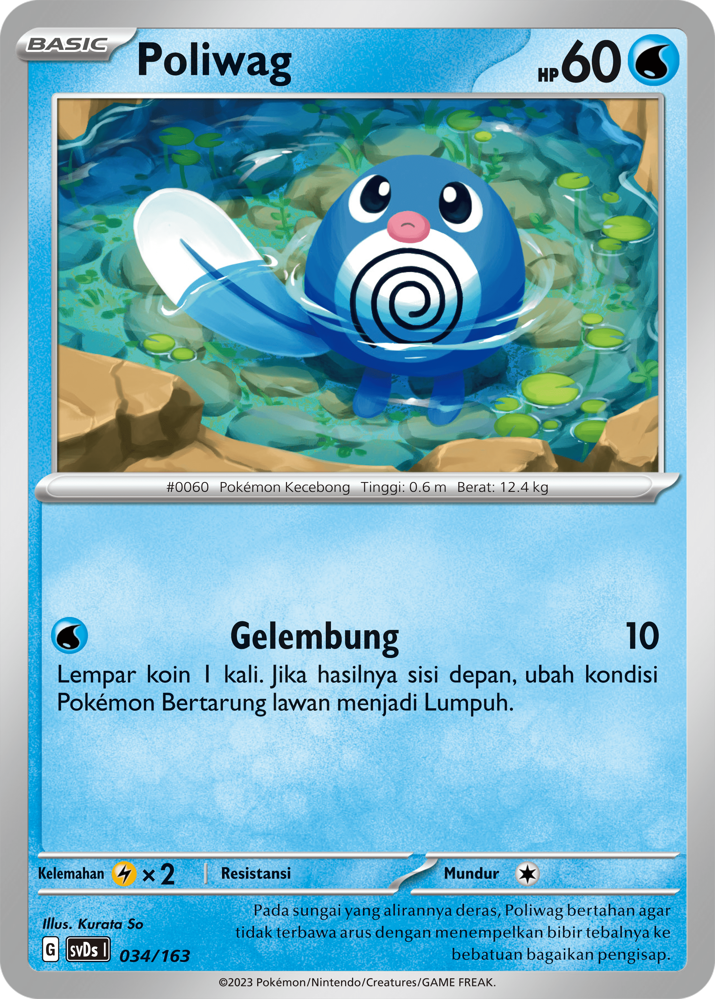 Poliwag 034 — Deck Ringkas ex (Indonesian Pokémon TCG card)