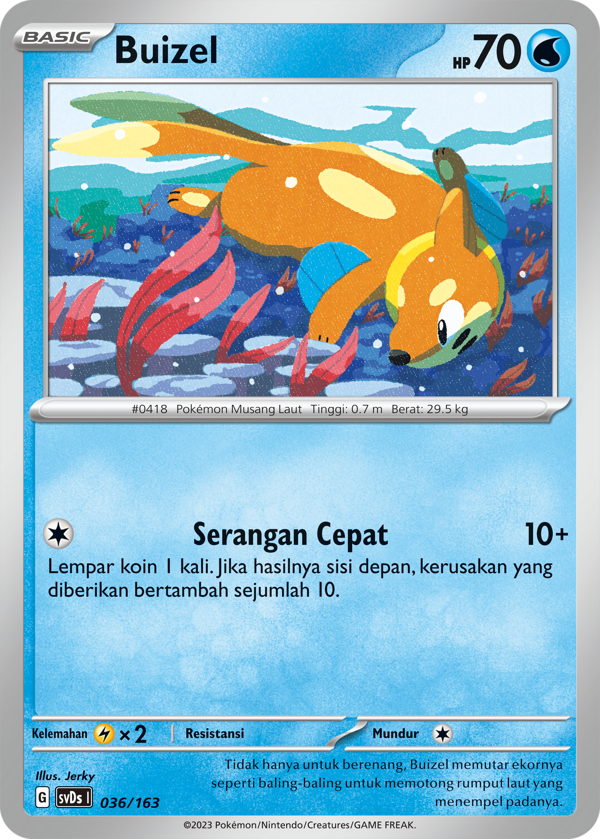 Buizel 036 — Deck Ringkas ex (Indonesian Pokémon TCG card)