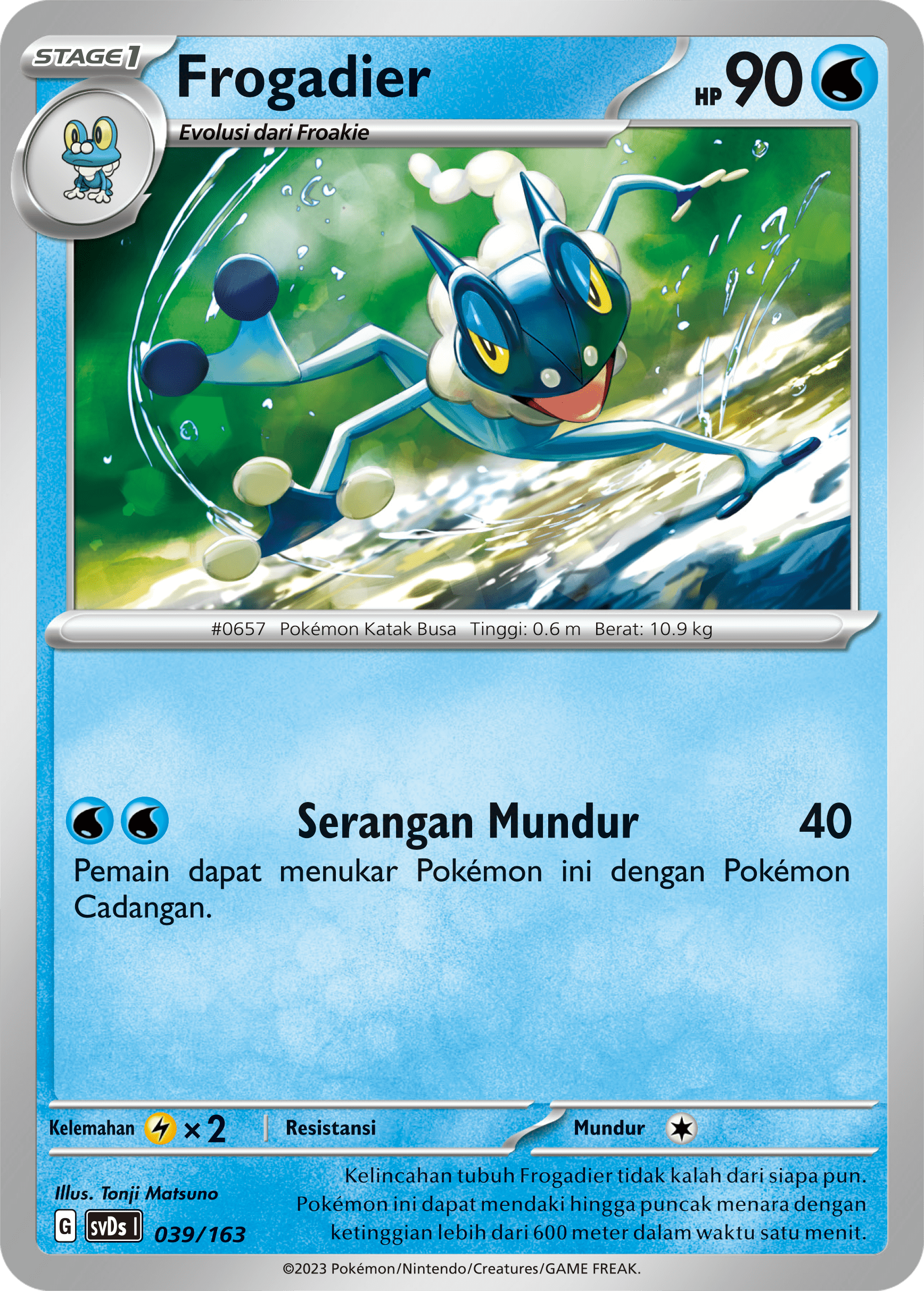 Frogadier 039 — Deck Ringkas ex (Indonesian Pokémon TCG card)