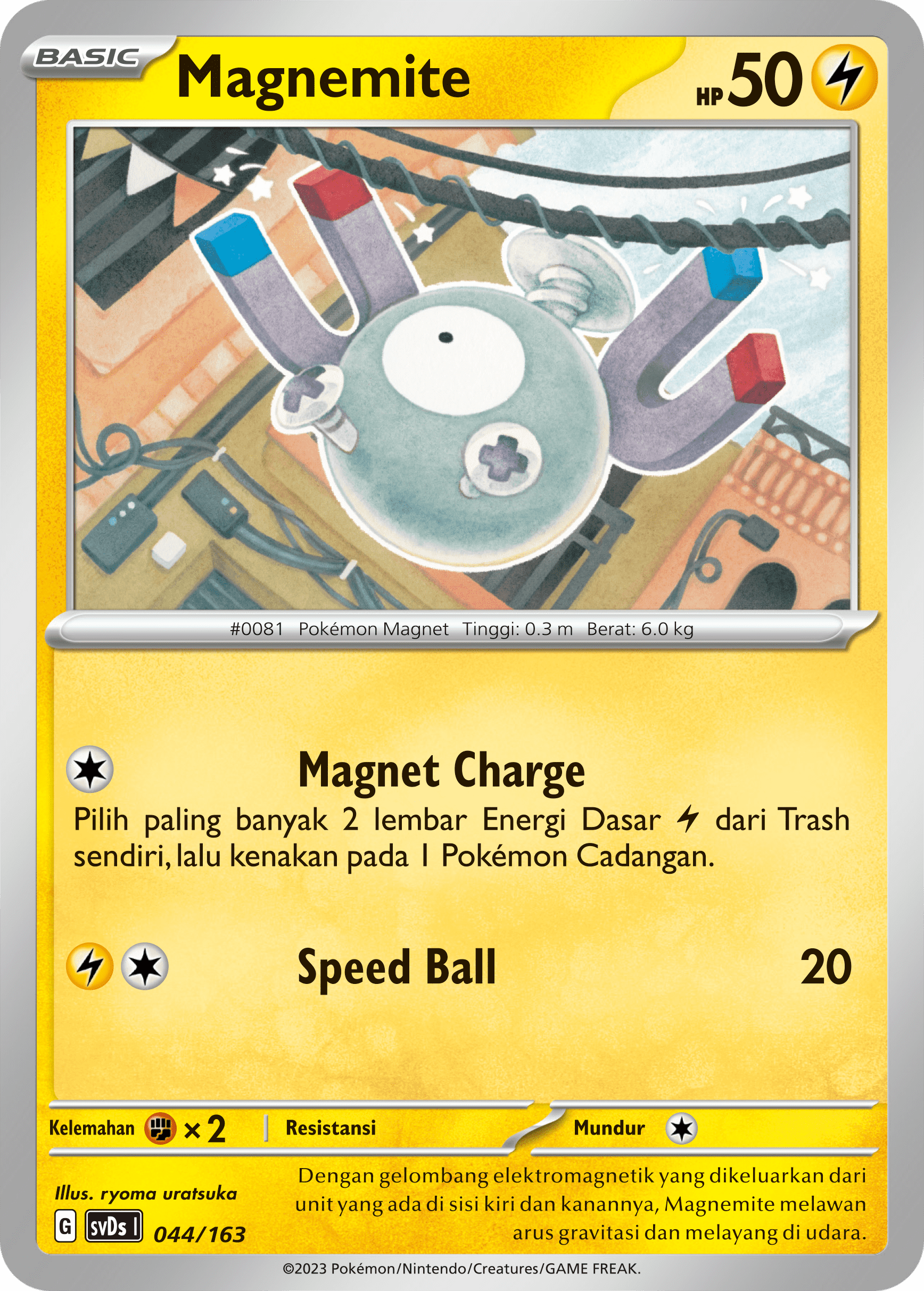 Magnemite 044 — Deck Ringkas ex (Indonesian Pokémon TCG card)