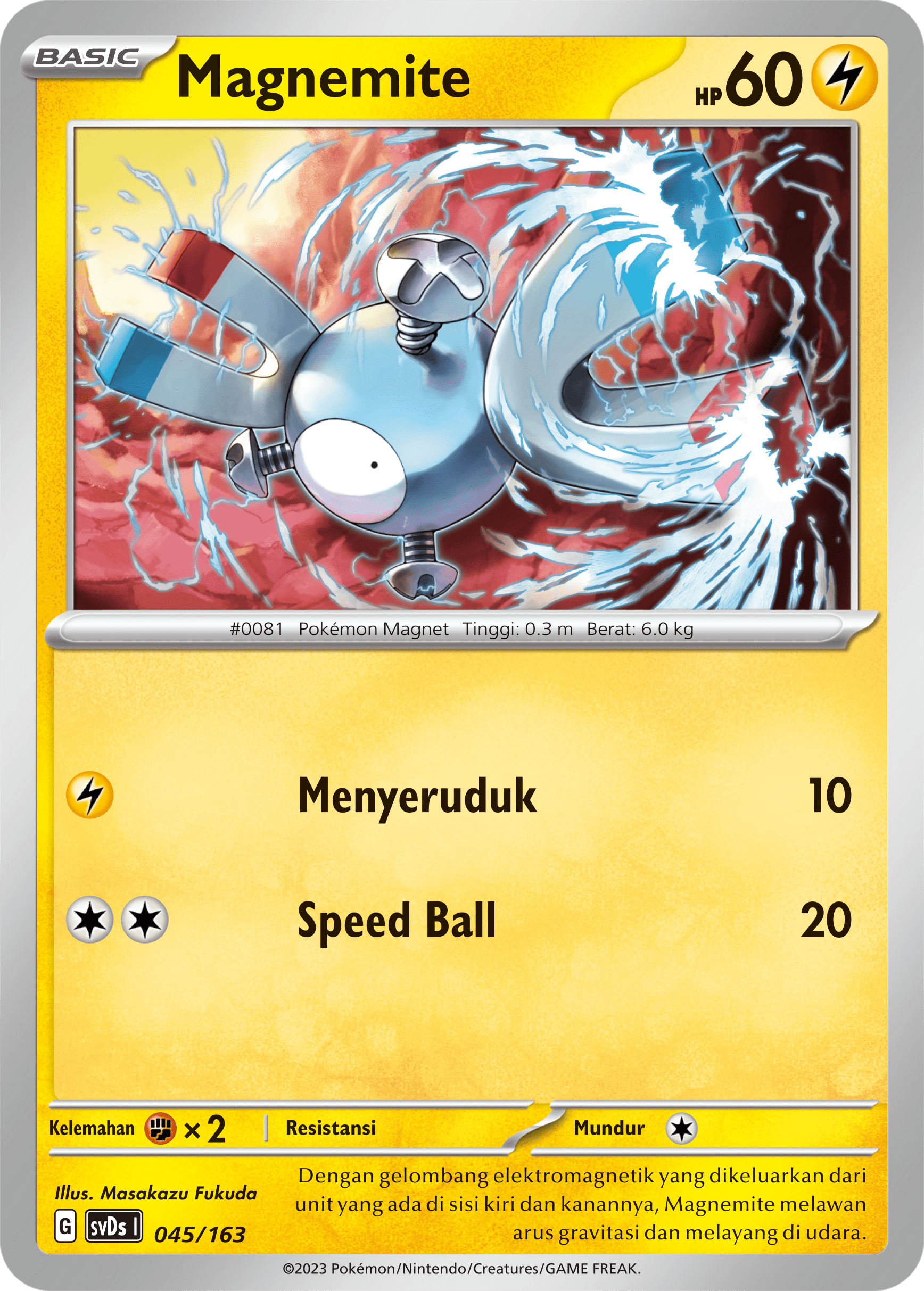 Magnemite 045 — Deck Ringkas ex (Indonesian Pokémon TCG card)