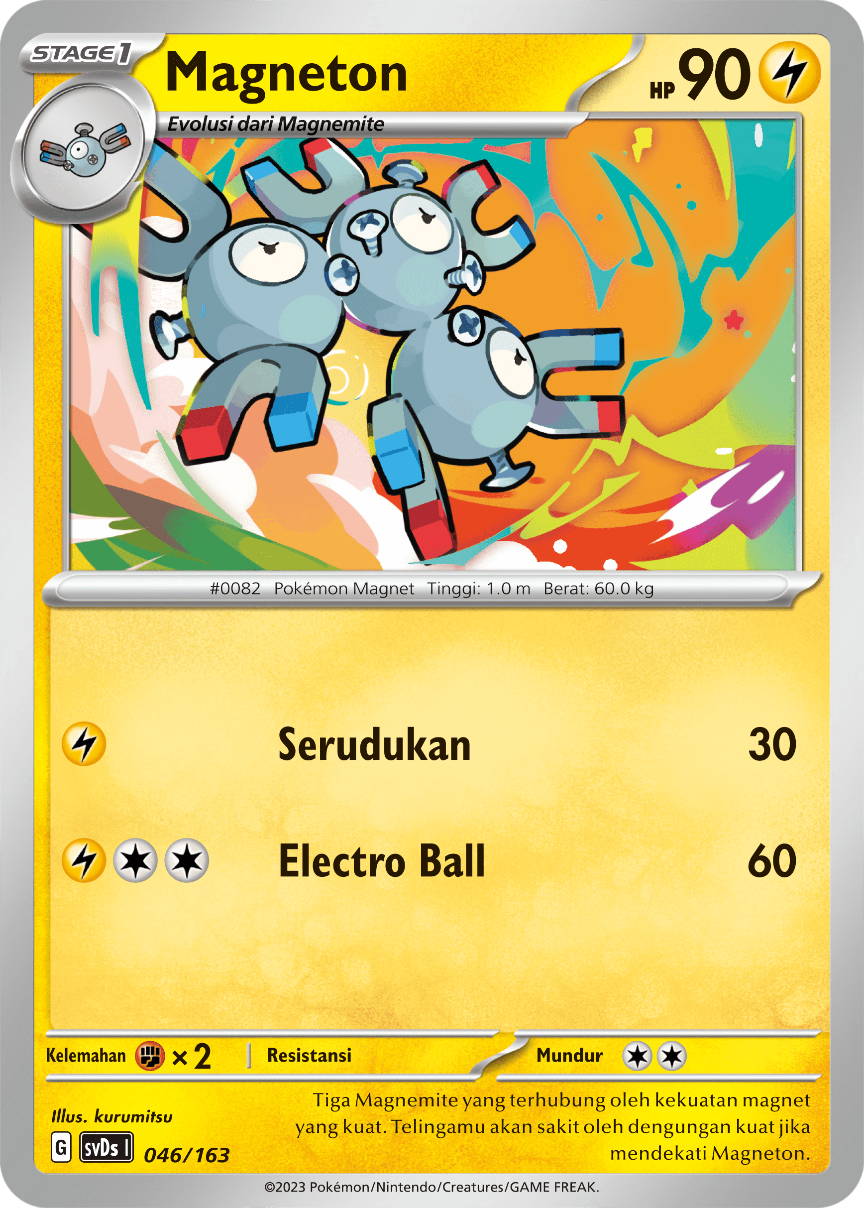 Magneton 046 — Deck Ringkas ex (Indonesian Pokémon TCG card)