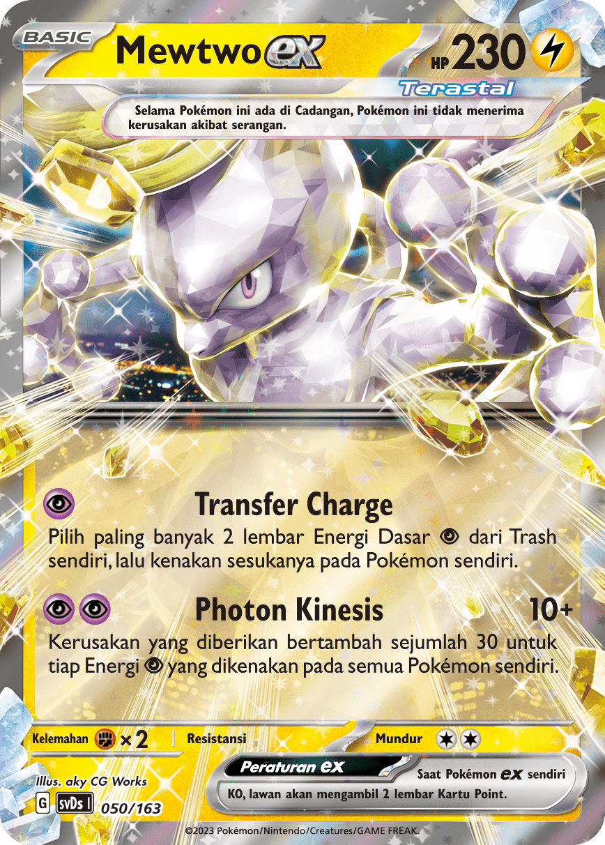 Mewtwo ex 050 — Deck Ringkas ex (Indonesian Pokémon TCG card)