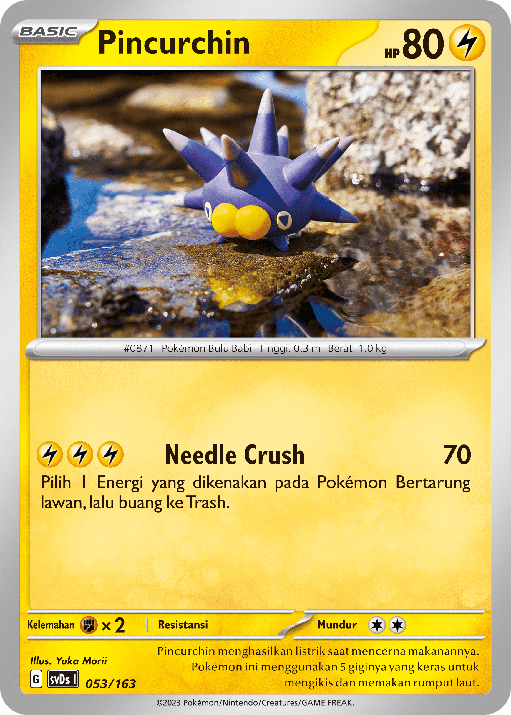 Pincurchin 053 — Deck Ringkas ex (Indonesian Pokémon TCG card)