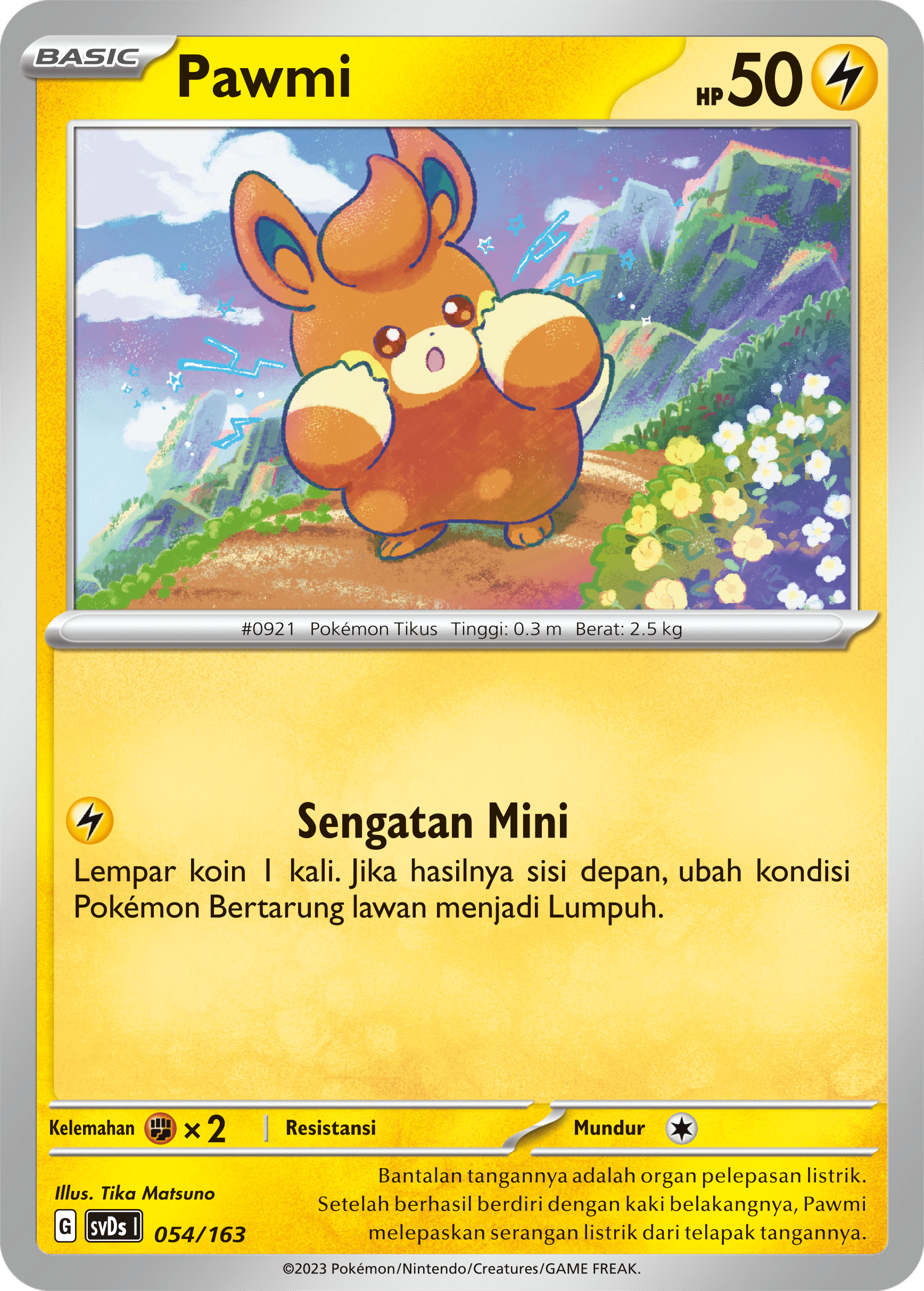 Pawmi 054 — Deck Ringkas ex (Indonesian Pokémon TCG card)