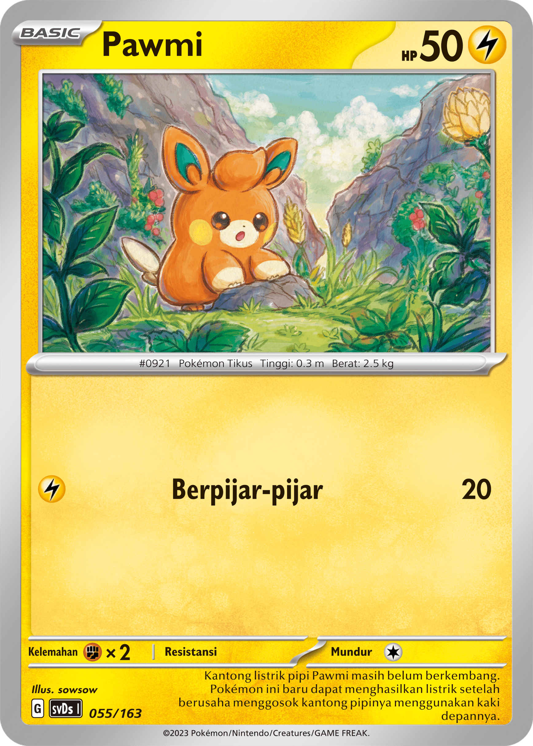 Pawmi 055 — Deck Ringkas ex (Indonesian Pokémon TCG card)