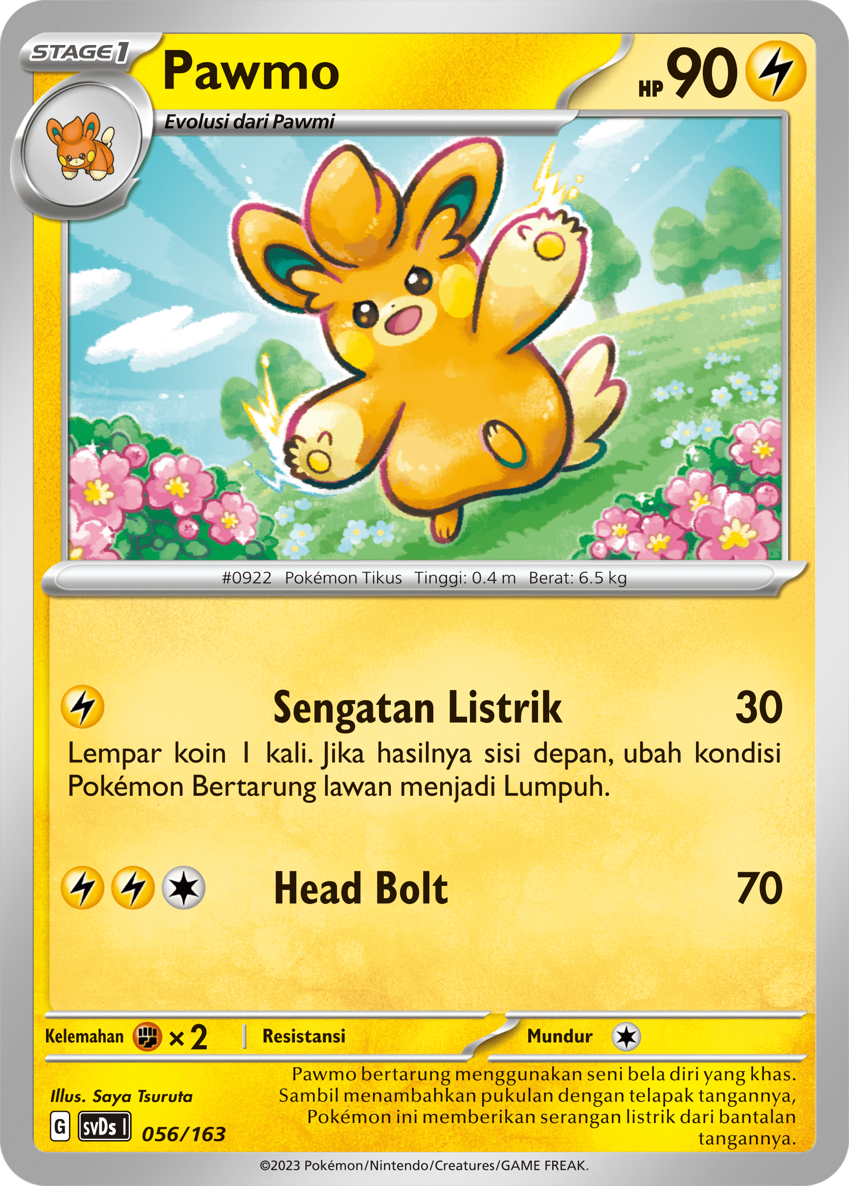 Pawmo 056 — Deck Ringkas ex (Indonesian Pokémon TCG card)