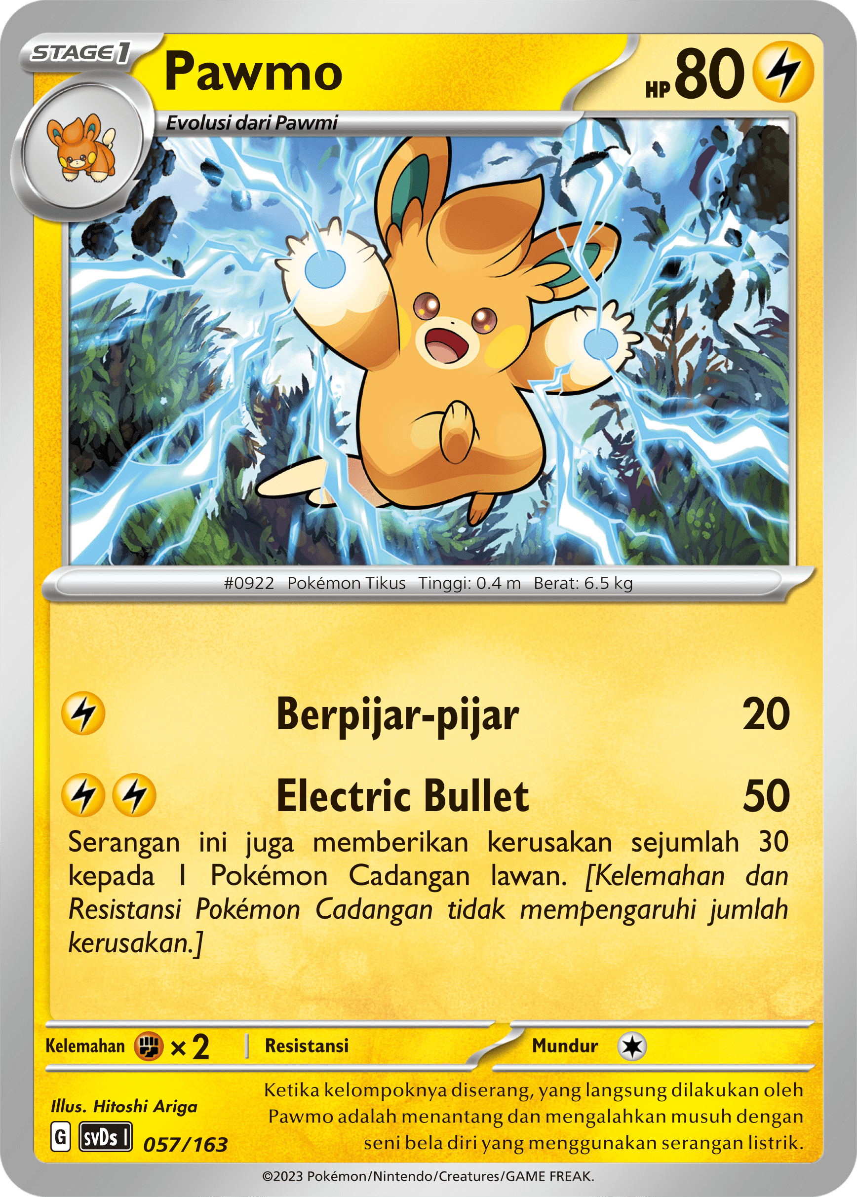 Pawmo 057 — Deck Ringkas ex (Indonesian Pokémon TCG card)
