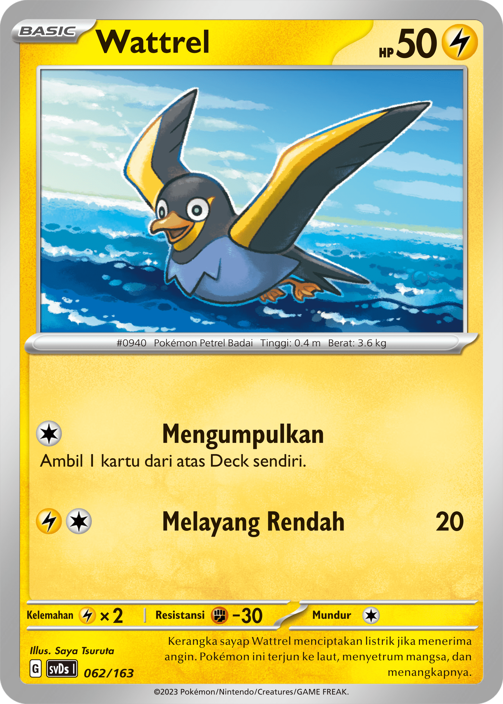 Wattrel 062 — Deck Ringkas ex (Indonesian Pokémon TCG card)