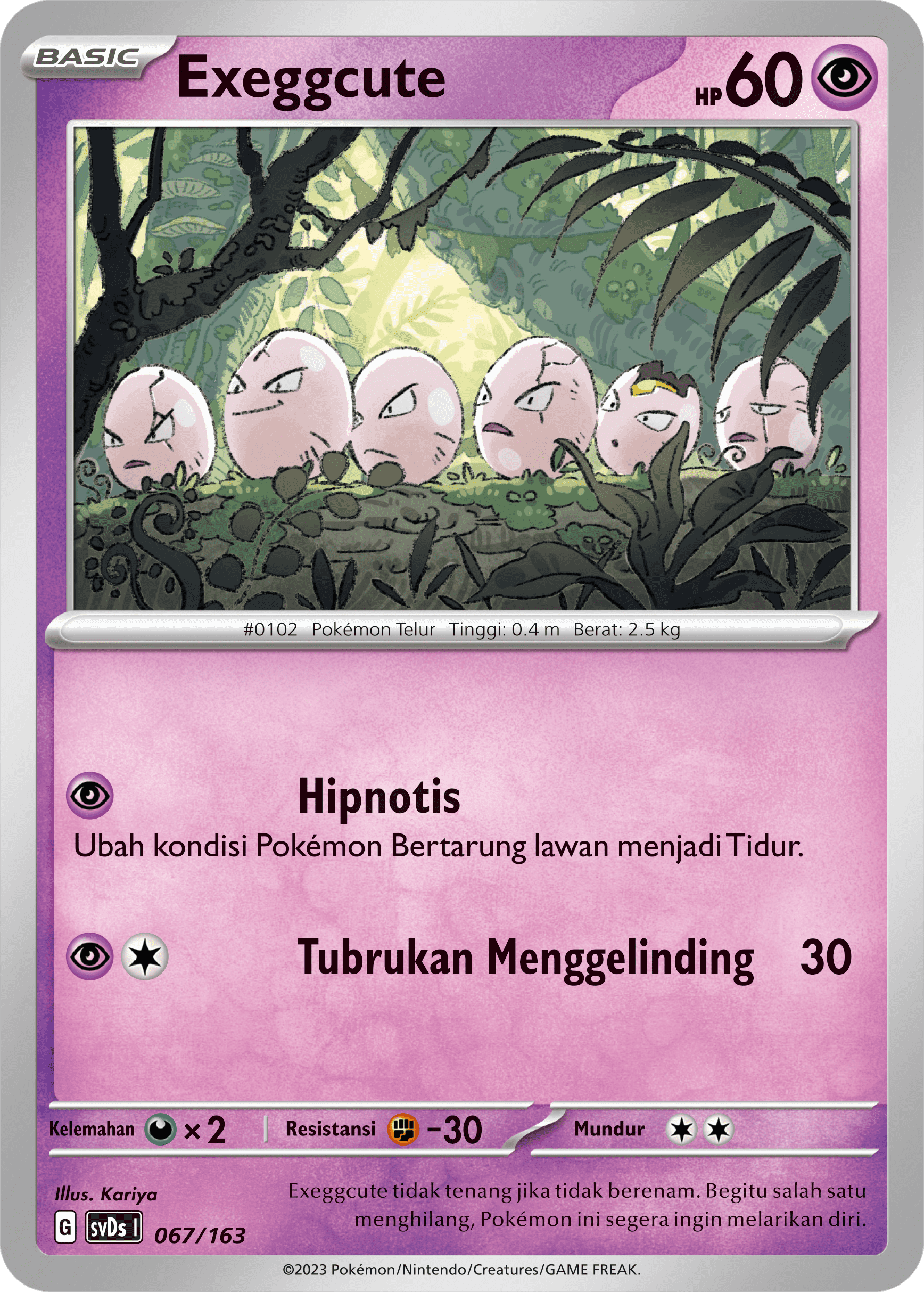 Exeggcute 067 — Deck Ringkas ex (Indonesian Pokémon TCG card)